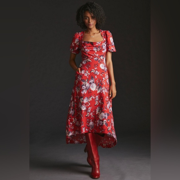 Anthropologie Dresses & Skirts - Floral Midi Dress from Anthropologie